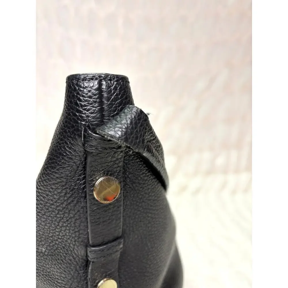 Women's Botkier Black Pebbled Leather Hobo Shoulder Bag | Large Slouchy Soho Bag
